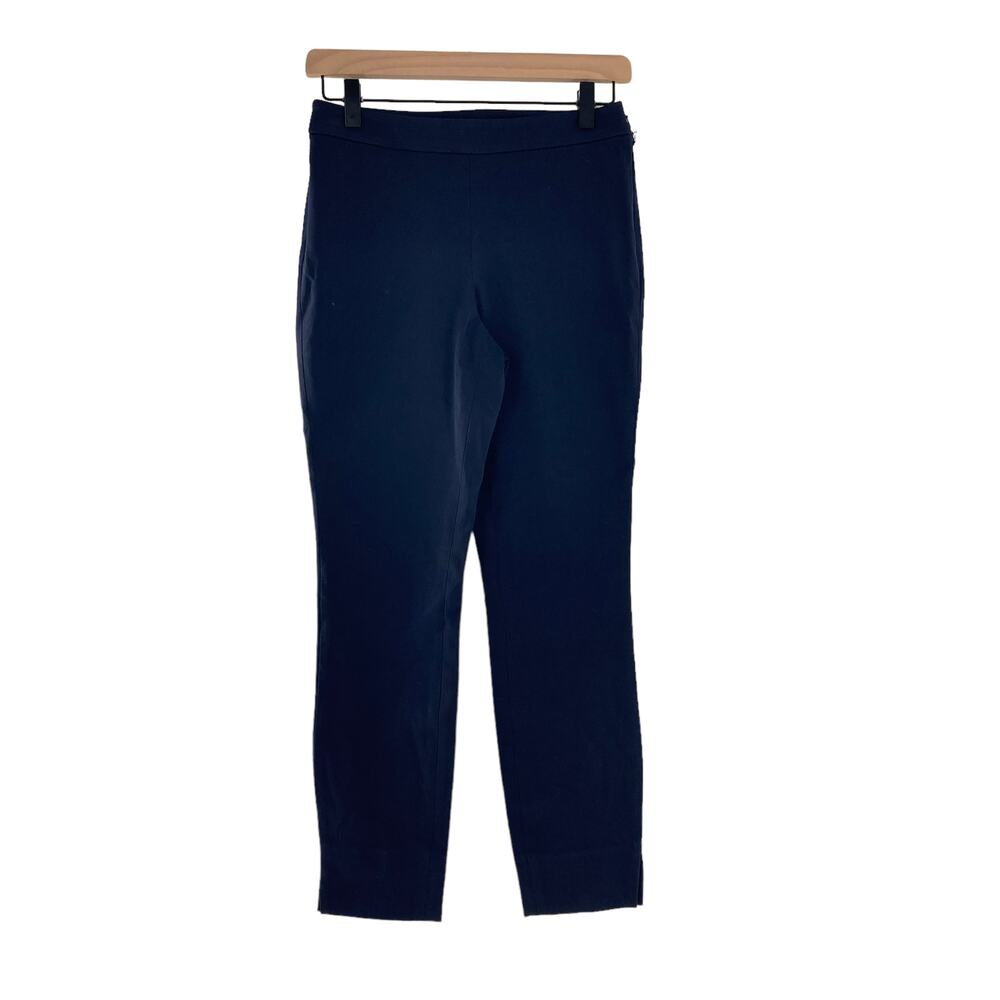 1901 Nordstrom Navy Blue Skinny Straight Dress Pant Side Zip